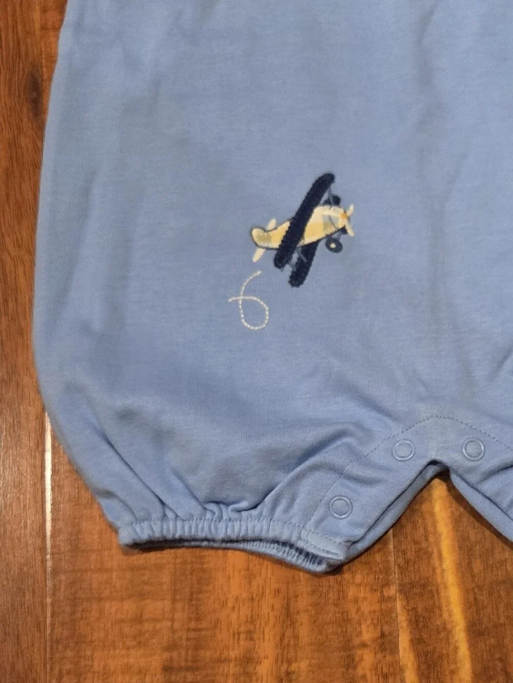 Janie and Jack NWT 3-6 Months Blue Airplane Romper and Socks